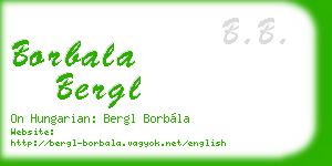 borbala bergl business card